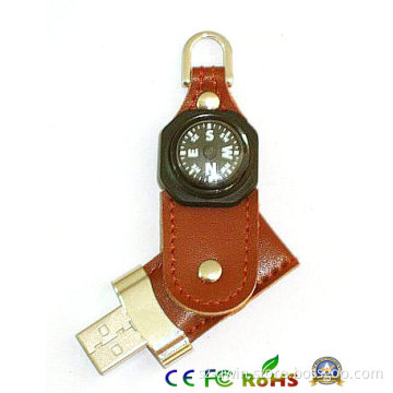 Leather USB, Compass USB, Swivel USB (UWIN-064)